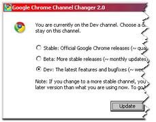 Google Chrome Channel Changer